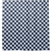 Denim-Spülung Karomuster Duschvorhang (Vorderseite)