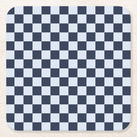Denim-Spülung Karomuster Rechteckiger Pappuntersetzer (Vorderseite)