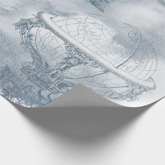 Denim Steampunk Geschenkpapier (Ecke)