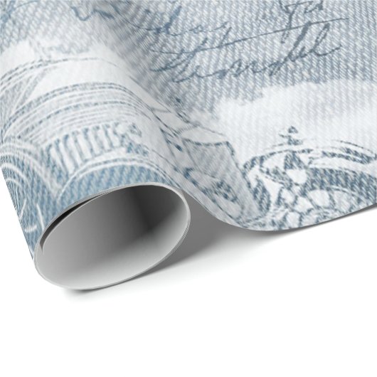 Denim Steampunk Geschenkpapier (Rolleneckpunkt)