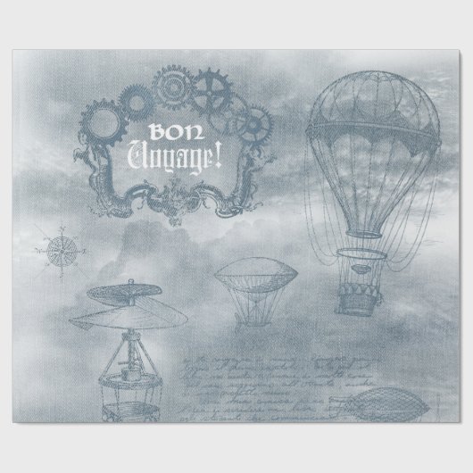 Denim Steampunk Geschenkpapier (Flach)