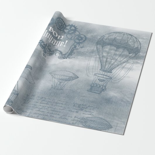 Denim Steampunk Geschenkpapier (Ungerollt)