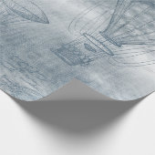 Denim Steampunk Geschenkpapier (Ecke)