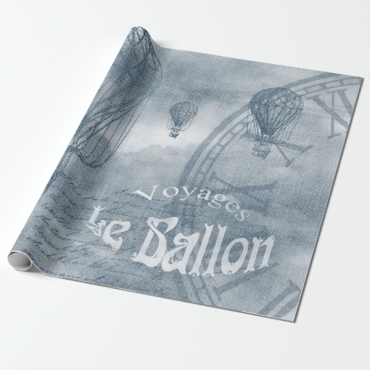 Denim Steampunk Geschenkpapier (Ungerollt)