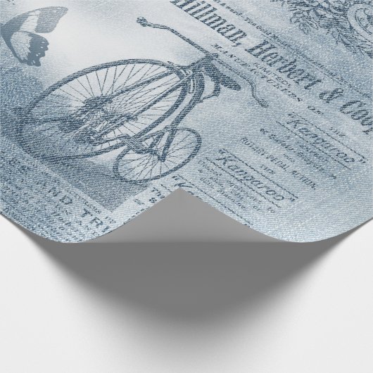 Denim Steampunk Geschenkpapier (Ecke)