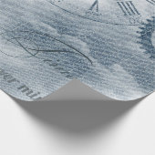 Denim Steampunk Geschenkpapier (Ecke)