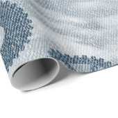 Denim Steampunk Geschenkpapier (Rolleneckpunkt)