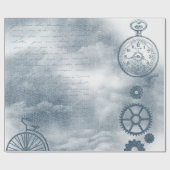 Denim Steampunk Geschenkpapier (Flach)