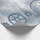 Denim Steampunk Geschenkpapier (Ecke)