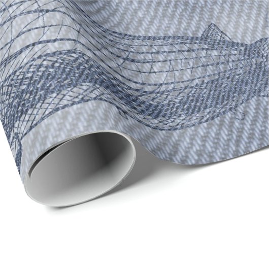 Denim Steampunk Geschenkpapier (Rolleneckpunkt)