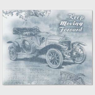 Denim Steampunk Geschenkpapier