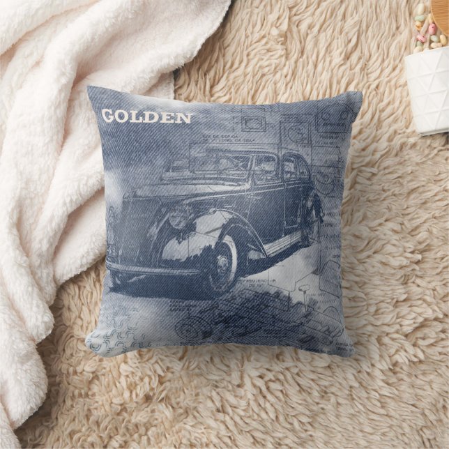 Denim Steampunk Kissen (Decke)