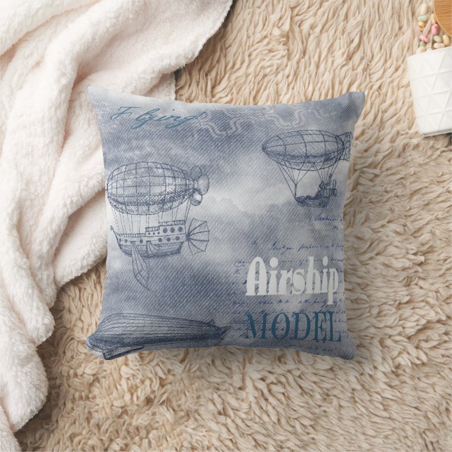 Denim Steampunk Kissen (Decke)