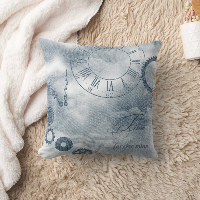 Denim Steampunk Kissen (Decke)