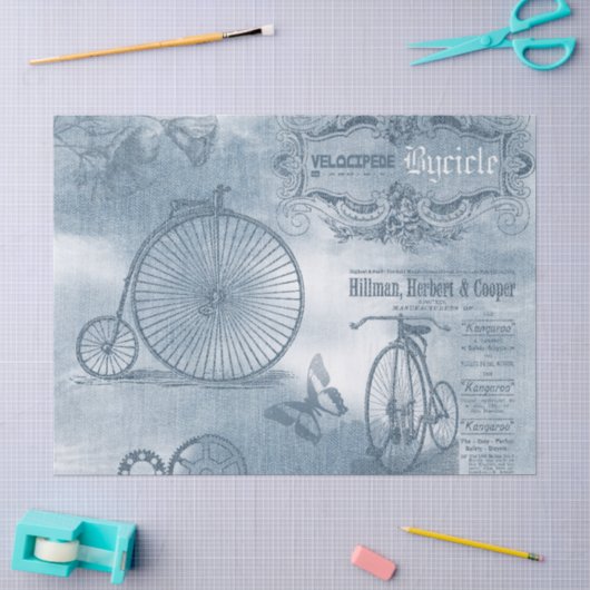 Denim Steampunk Seidenpapier (Basteln)