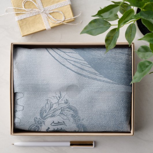 Denim Steampunk Seidenpapier (Geschenk)