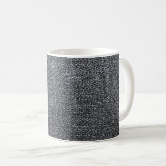 Denim Stoff Textur blaue Hose Kaffeetasse (VorderseiteRechts)