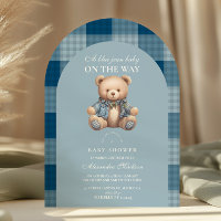 Denim Teddy Bear Baby Shower