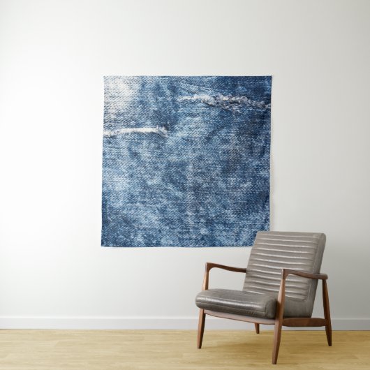 Denim Textur: blaue Jeans Hintergrund. Wandteppich (Beispiel)