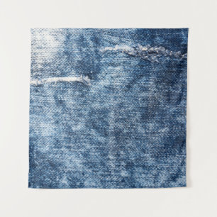 Denim Textur: blaue Jeans Hintergrund. Wandteppich