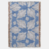 Denim Textur mit Lace Repeat Muster Decke (Vorderseite Vertikal)