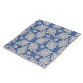 Denim Textur mit Lace Repeat Muster Fliese (Seite)