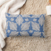 Denim Textur mit Lace Repeat Muster Lendenkissen (Decke)