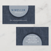 Denim Texture Business Card Visitenkarte (Vorne/Hinten)