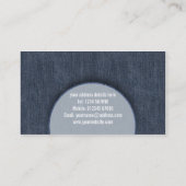 Denim Texture Business Card Visitenkarte (Rückseite)