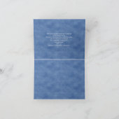 Denim Texture Elfenbeinperlen und Spitzen Dankeskarte (Innenseite)