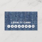 Denim Texture Modern Loyalty Card Treuekarte (Vorderseite)
