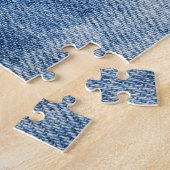 Denim Texture: Rugged Holes. Puzzle (Seite)