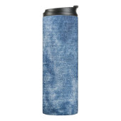 Denim Texture: Rugged Holes. Thermosbecher (Nach links gedreht)