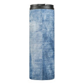 Denim Texture: Rugged Holes. Thermosbecher (Rückseite)