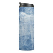 Denim Texture: Rugged Holes. Thermosbecher (Nach rechts gedreht)