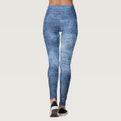 Denim Texture: Worldof Fabric Background Leggings (Rückseite)