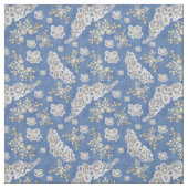 Denim Textured Lace und Pearls Stoff (Muster)