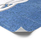 Denim Textured mit Lace Poster (Ecke)