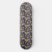 Denim Tragen von Patchwork-Blumengewächsen auf der Skateboard (Vorderseite)