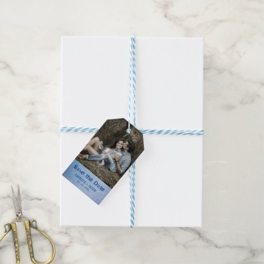 Denim Trendy Verlobt Romantik Geschenkanhänger (Mit Garn)