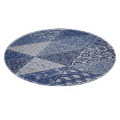 Denim Triangle Patchwork Vintage Textur. Schneidebrett (Ecke)