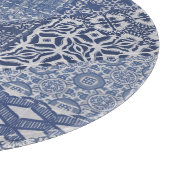 Denim Triangle Patchwork Vintage Textur. Schneidebrett (Ecke)