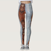 Denim- u. Fell-Leggings Leggings (Vorderseite)