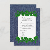 Denim UAWG w Menu RSVP Karte (Vorne/Hinten)