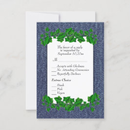 Denim UAWG w Menu RSVP Karte