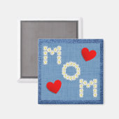 Denim und Daisies Mother Day Magnet (Vorderseite/Rückseite)