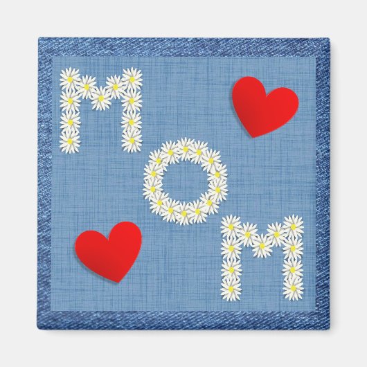 Denim und Daisies Mother Day Magnet (Vorne)