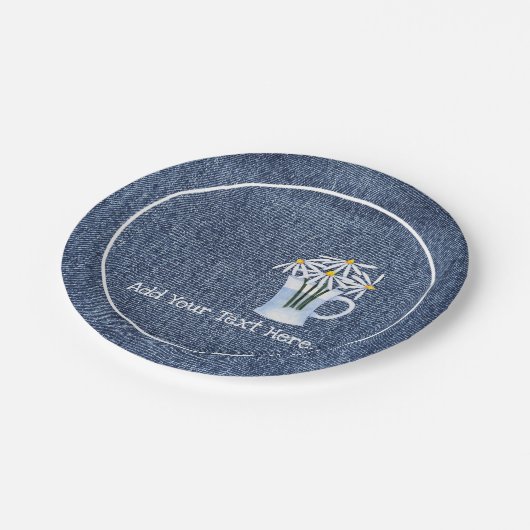 Denim und Daisys Pappteller (Schrägansicht)