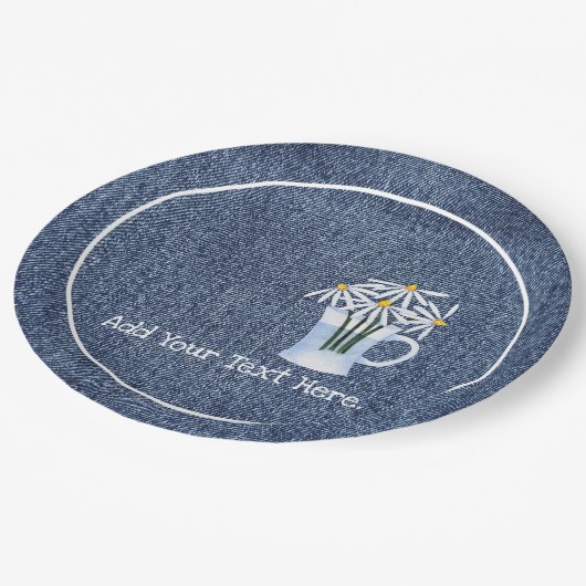 Denim und Daisys Pappteller (Schrägansicht)