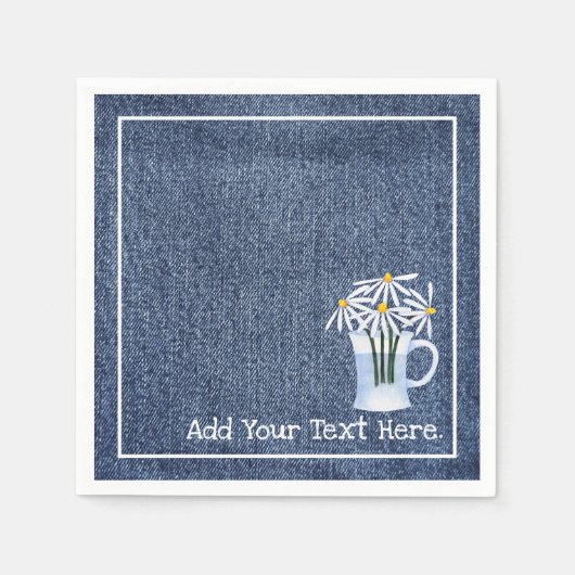 Denim und Daisys Serviette (Vorderseite)